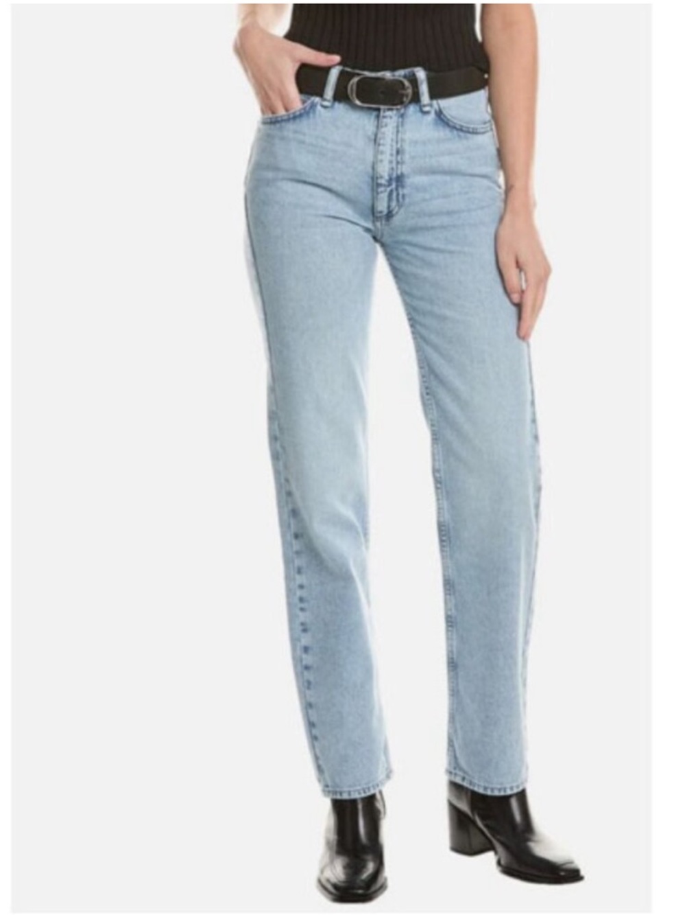 Rag & Bone Hattie Mid Rise Full Length Light Wash Women Size 28 Straight